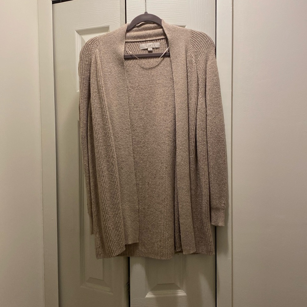 Loft oatmeal cream cardigan